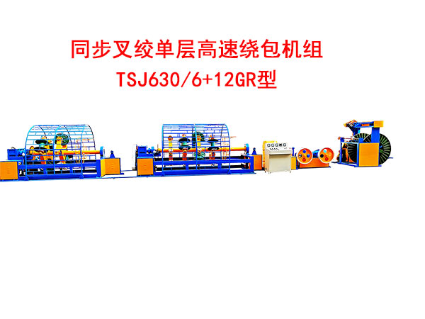 同步叉絞單層高速繞包機(jī)組TSJ630/6+12GR型