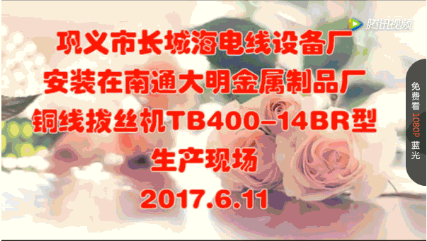 銅線拔絲機(jī)TB400-14BR型生產(chǎn)現(xiàn)場(chǎng)